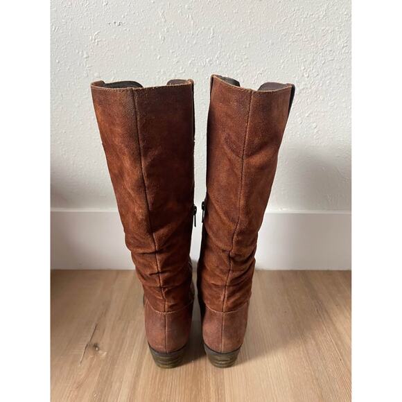 Born Boots Women's 7.5 M Rust Brown Suede Leather Knee High Tall Slouch Riding - Picture 6 of 10